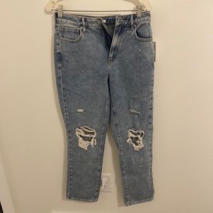 pacsun blue mom jeans size 26 torn blue color